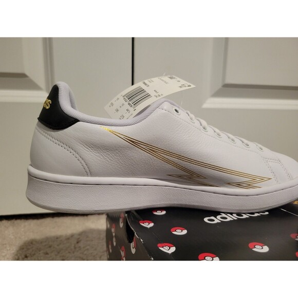 Adidas Advantage x Pokemon Cloud White Men's 10.5 Pikachu Lightning NWT and Box - Picture 10 of 16